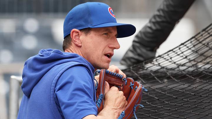May 27, 2026; Pittsburgh, Pennsylvania, USA;  Chicago Cubs manager Craig Counsell (11) looks on at the batting cage before the game against the Pittsburgh Pirates at PNC Park. Mandatory Credit: Charles LeClaire-Imagn Images