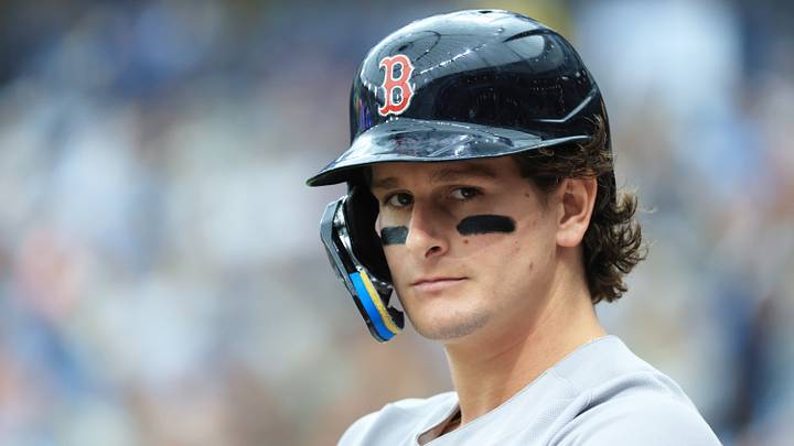Sep 19, 2026; St. Petersburg, Florida, USA; Boston Red Sox left fielder Roman Anthony (19) looks on while on deck during the third inning against the Tampa Bay Rays at Tropicana Field. Mandatory Credit: Kim Klement Neitzel-Imagn Images Sep 19, 2026; St. Petersburg, Florida, USA; Boston Red Sox left fielder Roman Anthony (19) looks on while on deck during the third inning against the Tampa Bay Rays at Tropicana Field. Mandatory Credit: Kim Klement Neitzel-Imagn Images
