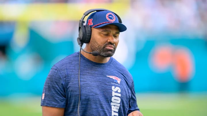 New England Patriots head coach Jerod Mayo. New England Patriots head coach Jerod Mayo.