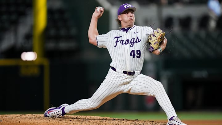 Tommy LaPour prepares to deliver a pitch during his outing against the Houston Cougars. The Wichita State transfer 