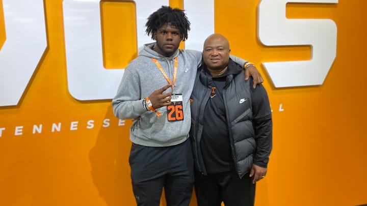 Tyson Bacon on a visit to Tennessee Volunteers