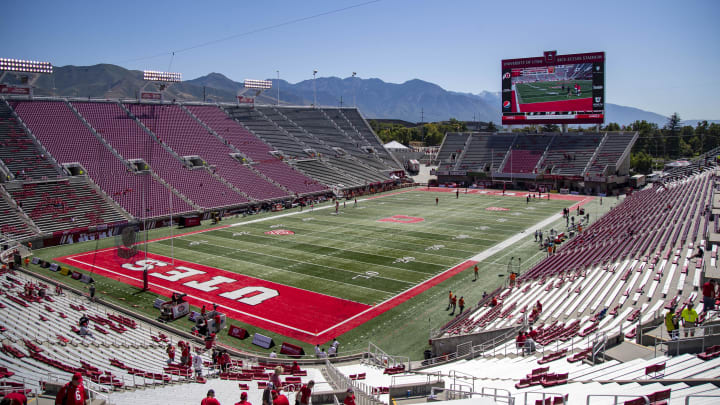 Sep 14, 2019; Salt Lake City, UT, USA; Rice-Eccles Stadium is seen before a game between the Utah Utes and Idaho State Bengals. Mandatory Credit: Rob Gray-USA TODAY Sports