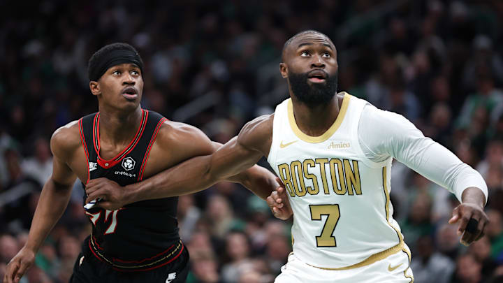 The Boston Celtics and forward Jaylen Brown are heavily favored in the first round of the playoffs.