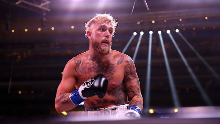 Oct 29, 2022; Glendale, Arizona, USA;  Jake Paul fights against Anderson Silva at Desert Diamond