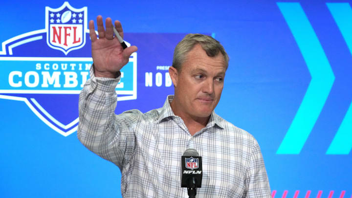 San Francisco 49ers general manager John Lynch during the NFL Scouting Combine San Francisco 49ers general manager John Lynch during the NFL Scouting Combine