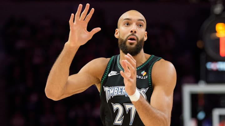 Dec 6, 2025; Minneapolis, Minnesota, USA; Minnesota Timberwolves center Rudy Gobert (27) in action in the second quarter against the LA Clippers at Target Center. Mandatory Credit: Matt Blewett-Imagn Images Dec 6, 2025; Minneapolis, Minnesota, USA; Minnesota Timberwolves center Rudy Gobert (27) in action in the second quarter against the LA Clippers at Target Center. Mandatory Credit: Matt Blewett-Imagn Images