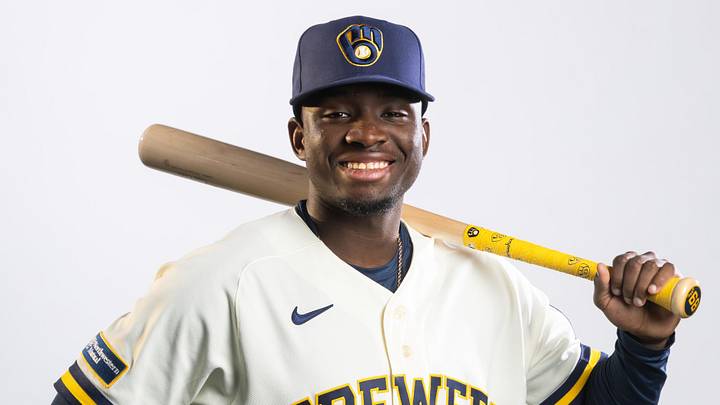 Feb 20, 2026; Phoenix, AZ, USA; Milwaukee Brewers outfielder Luis Lara poses for a portrait during photo day at American Family Fields of Phoenix. Mandatory Credit: Mark J. Rebilas-Imagn Images Feb 20, 2026; Phoenix, AZ, USA; Milwaukee Brewers outfielder Luis Lara poses for a portrait during photo day at American Family Fields of Phoenix. Mandatory Credit: Mark J. Rebilas-Imagn Images