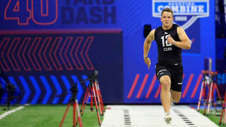 Iowa State quarterback Brock Purdy at the NFL Combine
