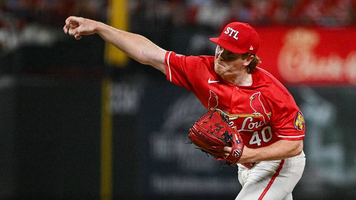 Jun 5, 2026; St. Louis, Missouri, USA; St. Louis Cardinals pitcher Hunter Dobbins (40) pitches against the Cincinnati Reds during the ninth inning at Busch Stadium. Mandatory Credit: Jeff Curry-Imagn Images Jun 5, 2026; St. Louis, Missouri, USA; St. Louis Cardinals pitcher Hunter Dobbins (40) pitches against the Cincinnati Reds during the ninth inning at Busch Stadium. Mandatory Credit: Jeff Curry-Imagn Images