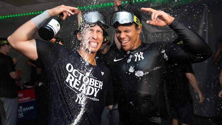 Soto y Oswaldo Cabrera celebraron la clasificación de los Yankees