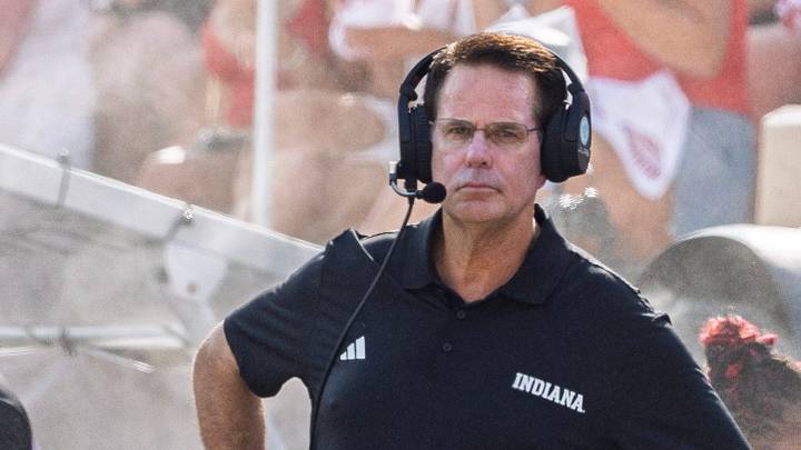 Indiana Head Coach Curt Cignetti during the Indiana versus Western Kentucky football game at Memorial Stadium on Saturday, Sept. 19, 2026. Indiana Head Coach Curt Cignetti during the Indiana versus Western Kentucky football game at Memorial Stadium on Saturday, Sept. 19, 2026.