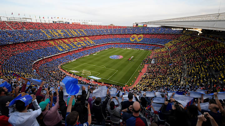 Camp Nou will host the first leg