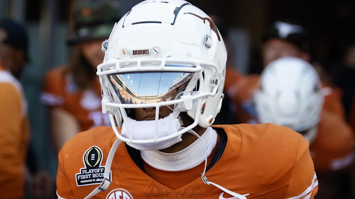 Dec 21, 2024; Austin, Texas, USA; Texas Longhorns wide receiver Matthew Golden (2) against the Clemson Tigers during the CFP National playoff first round at Darrell K Royal-Texas Memorial Stadium. Mandatory Credit: Mark J. Rebilas-Imagn Images Dec 21, 2024; Austin, Texas, USA; Texas Longhorns wide receiver Matthew Golden (2) against the Clemson Tigers during the CFP National playoff first round at Darrell K Royal-Texas Memorial Stadium. Mandatory Credit: Mark J. Rebilas-Imagn Images