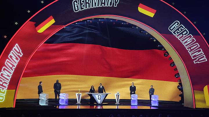 Momento en el que Alemania salió en el sorteo del Mundial 2026. Momento en el que Alemania salió en el sorteo del Mundial 2026.