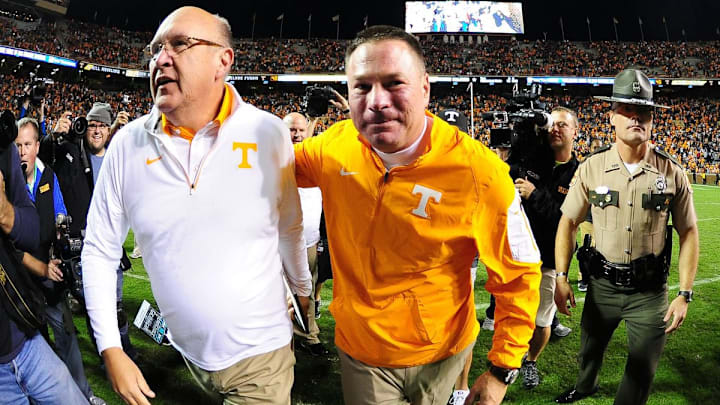 Former OC Mike DeBord and HC Butch jones