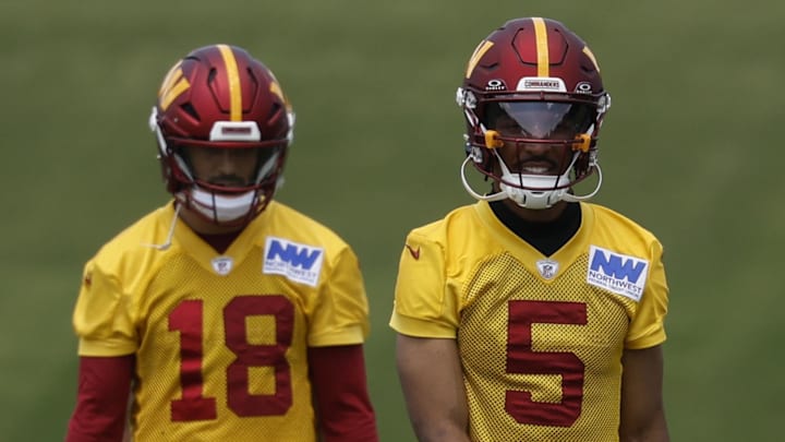 Jayden Daniels and Marcus Mariota