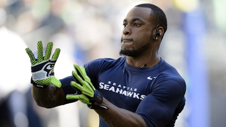 Sep 4, 2014; Seattle, WA, USA; Seattle Seahawks wide receiver Percy Harvin (11) during pre game warm ups prior to the game against the Green Bay Packers at CenturyLink Field. Sep 4, 2014; Seattle, WA, USA; Seattle Seahawks wide receiver Percy Harvin (11) during pre game warm ups prior to the game against the Green Bay Packers at CenturyLink Field.