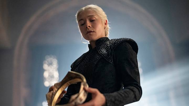 Emma D'Arcy as Rhaenyra Targaryen in House of the Dragon season 3.
