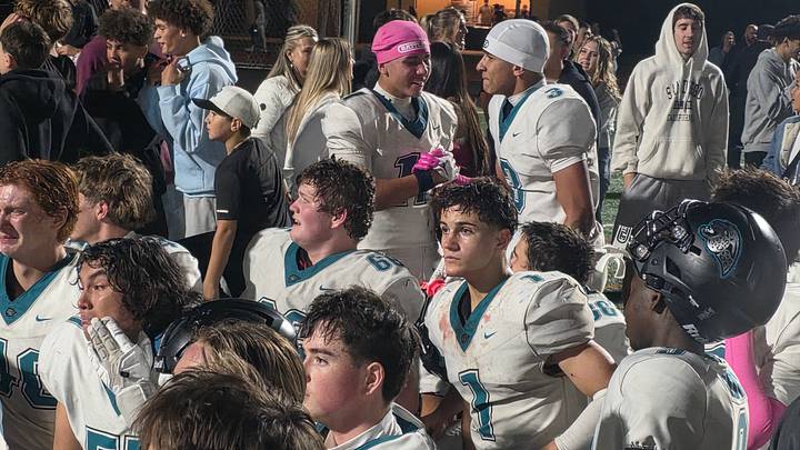The Century football team celebrates after its 24-19 come-from-behind victory over crosstown rival Glencoe. The Century football team celebrates after its 24-19 come-from-behind victory over crosstown rival Glencoe.