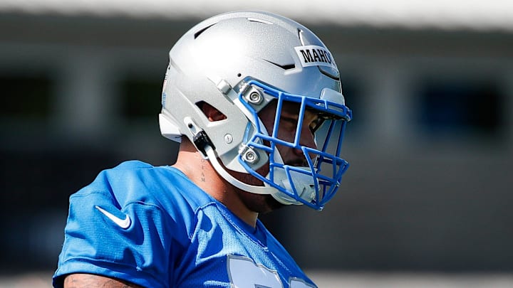 Detroit Lions offensive lineman Christian Mahogany (73) 