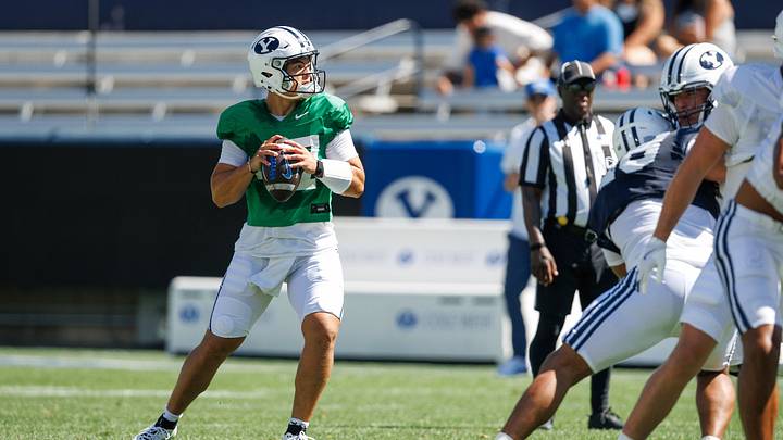 BYU QB Bear Bachmeier at Fall Camp BYU QB Bear Bachmeier at Fall Camp