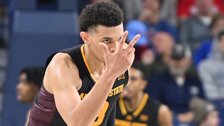 Arizona State Sun Devils forward Basheer Jihad (8). Arizona State Sun Devils forward Basheer Jihad (8).