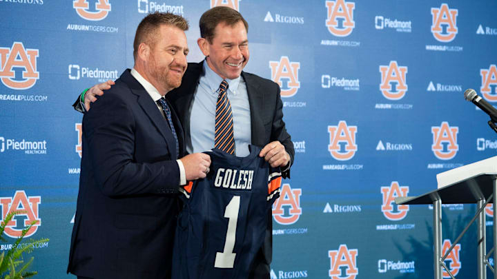 Auburn football head coach Alex Golesh enters his first season as the Tigers' head coach.