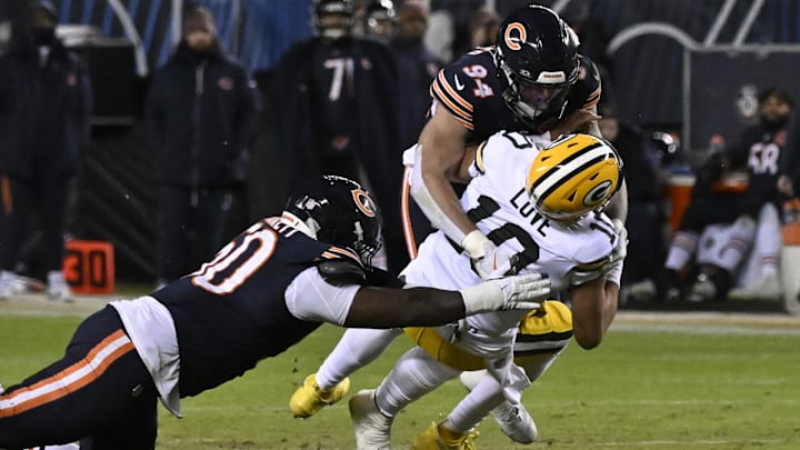 Austin Booker sacks Jordan Love in a play deemed worthy of a steep fine by the NFL.