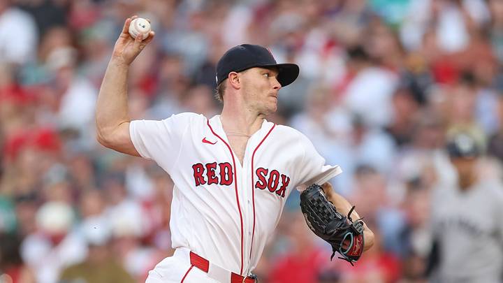 Jun 28, 2026; Boston, Massachusetts, USA; Boston Red Sox starting pitcher Sonny Gray (54) delivers a pitch during the second inning against the New York Yankees at Fenway Park. Mandatory Credit: Paul Rutherford-Imagn Images