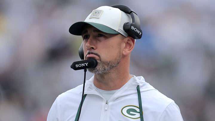 Green Bay Packers head coach Matt LaFleur on the sidelines Green Bay Packers head coach Matt LaFleur on the sidelines