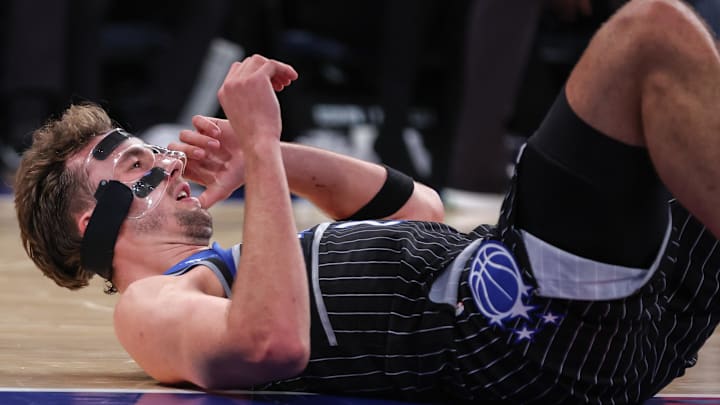 Nov 12, 2025; New York, New York, USA;  Orlando Magic forward Franz Wagner (22) at Madison Square Garden. Mandatory Credit: Wendell Cruz-Imagn Images