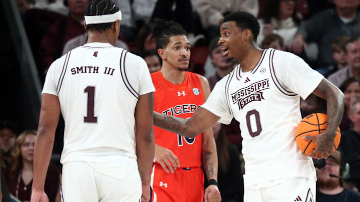 Jan 27, 2024; Starkville, Mississippi, USA; Mississippi State Bulldogs forward D.J. Jeffries (0)