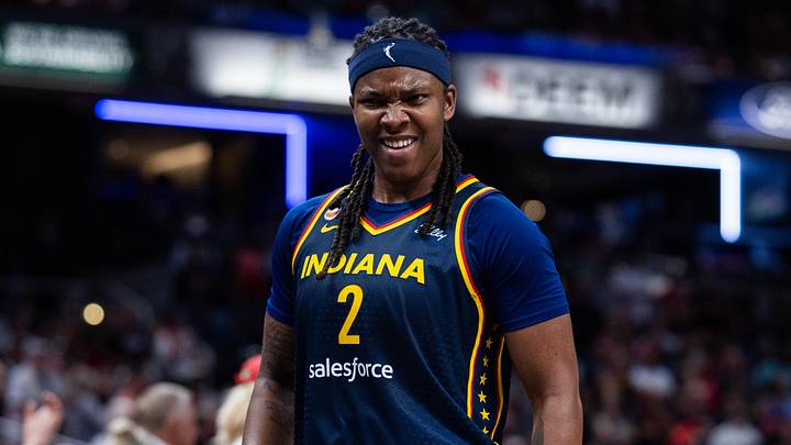 Jun 11, 2026; Indianapolis, Indiana, USA; Indiana Fever forward Myisha Hines-Allen (2) reacts to a made shot in the second half against the Chicago Sky at Gainbridge Fieldhouse. Mandatory Credit: Trevor Ruszkowski-Imagn Images Jun 11, 2026; Indianapolis, Indiana, USA; Indiana Fever forward Myisha Hines-Allen (2) reacts to a made shot in the second half against the Chicago Sky at Gainbridge Fieldhouse. Mandatory Credit: Trevor Ruszkowski-Imagn Images