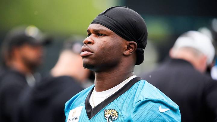 Jacksonville Jaguars wide receiver Travis Hunter (12) walks off the field after the second day of minicamp at the Miller Electric Center, Wednesday, June 10, 2026, in Jacksonville. 