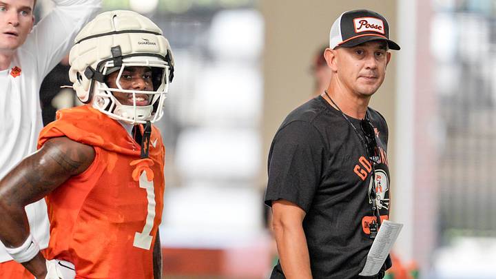 Oklahoma State head coach Eric Morris. Oklahoma State head coach Eric Morris.