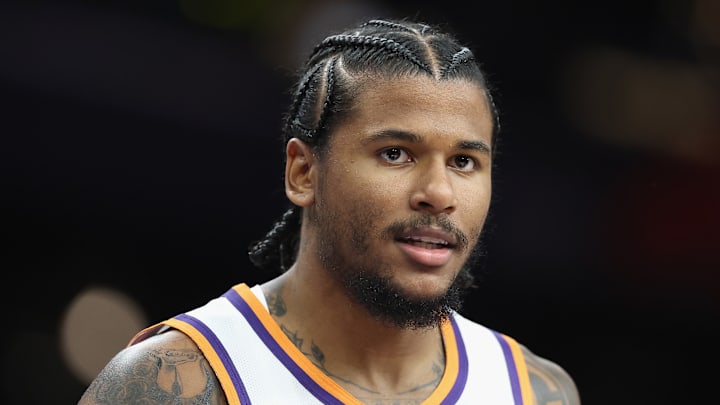 Phoenix Suns guard Jalen Green (4) against the Los Angeles Clippers. Phoenix Suns guard Jalen Green (4) against the Los Angeles Clippers.