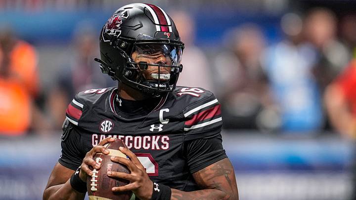 Aug 31, 2025; Atlanta, Georgia, USA; South Carolina Gamecocks quarterback LaNorris Sellers (16) drops back to pass against the Virginia Tech Hokies during the second half at Mercedes-Benz Stadium. Mandatory Credit: Dale Zanine-Imagn Images Aug 31, 2025; Atlanta, Georgia, USA; South Carolina Gamecocks quarterback LaNorris Sellers (16) drops back to pass against the Virginia Tech Hokies during the second half at Mercedes-Benz Stadium. Mandatory Credit: Dale Zanine-Imagn Images