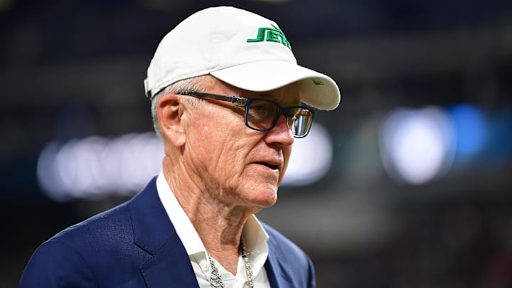 Nov 12, 2023; Paradise, Nevada, USA; New York Jets owner Woody Johnson in attendance at Allegiant Stadium. Nov 12, 2023; Paradise, Nevada, USA; New York Jets owner Woody Johnson in attendance at Allegiant Stadium.