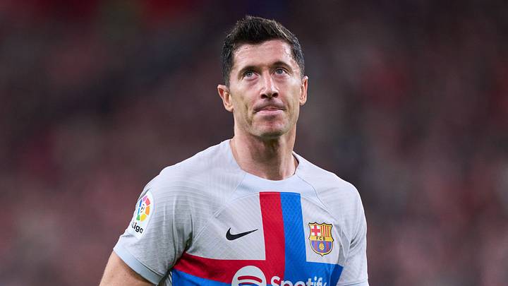 Robert Lewandowski con el FC Barcelona