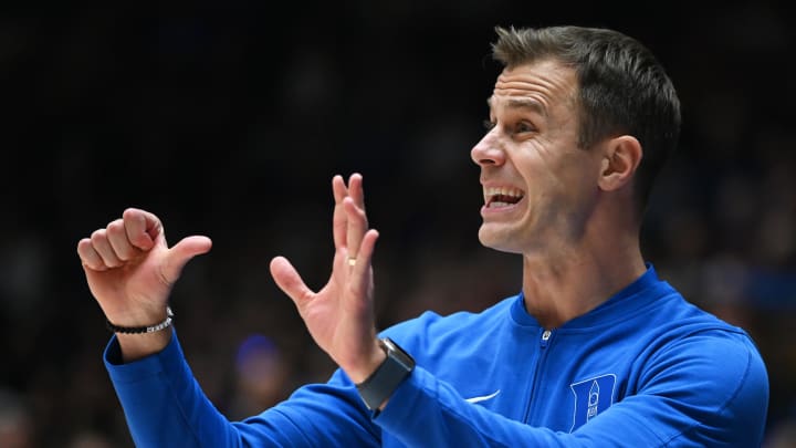 Duke basketball head coach Jon Scheyer