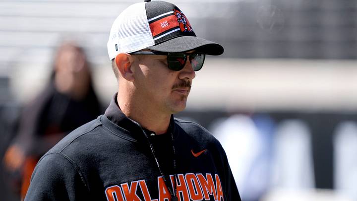 Oklahoma State football coach Eric Morris.