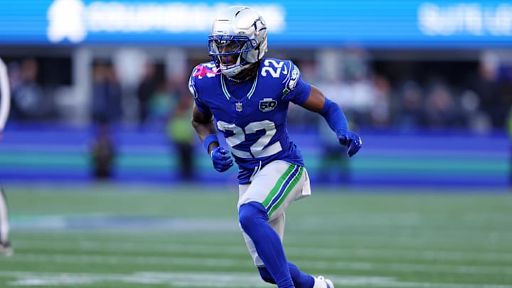 Seattle Seahawks wide receiver Rashid Shaheed (22) runs during the second half against the Minnesota Vikings