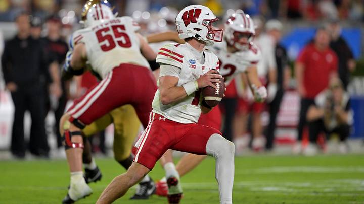 Wisconsin Badgers quarterback Colton Joseph. Wisconsin Badgers quarterback Colton Joseph.