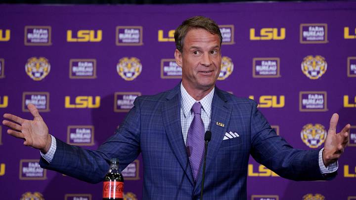LSU new head coach Lane Kiffin speaks at South Stadium Club at Tiger Stadium. LSU new head coach Lane Kiffin speaks at South Stadium Club at Tiger Stadium.