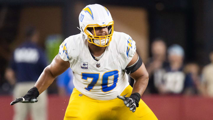 Los Angeles Chargers offensive tackle Rashawn Slater.