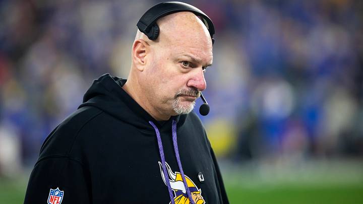 Minnesota Vikings outside linebackers coach Mike Pettine against the Los Angeles Rams during an NFC wild card game at State Farm Stadium. Mandatory Credit: Mark J. Rebilas-Imagn Images Minnesota Vikings outside linebackers coach Mike Pettine against the Los Angeles Rams during an NFC wild card game at State Farm Stadium. Mandatory Credit: Mark J. Rebilas-Imagn Images