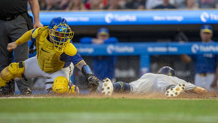 Christian Vazquez playing catcher for the Minnesota Twins