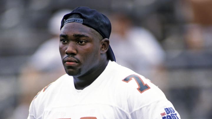 Unknown date & location, USA; Miami Hurricanes defensive tackle (76) Warren Sapp during the 1993 season. Mandatory Credit: Photo by Imagn Images © Copyright Imagn Images