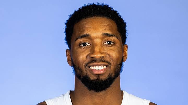 Sep 28, 2026; Cleveland, OH, USA; Cleveland Cavaliers guard Donovan Mitchell (45) poses for a photo during media day at Rocket Arena. Mandatory Credit: Ken Blaze-Imagn Images