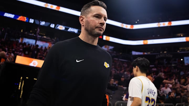 Los Angeles Lakers head coach JJ Redick against the Phoenix Suns at Footprint Center.